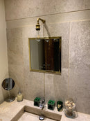 Gold Square Mirror - unlacquered Brass Mirror Gold Square Mirror - unlacquered Brass Mirror