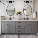 80 Inch Grey Shaker Double Sink Bathroom Vanity with Drawers 80 Inch Grey Shaker Double Sink Bathroom Vanity with Drawers