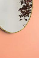 Brass Oval Wall Mirror -  Unlacquered Brass Bathroom Mirror Brass Oval Wall Mirror -  Unlacquered Brass Bathroom Mirror
