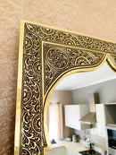Handmade Moroccan Arch Brass Mirror Handmade Moroccan Arch Brass Mirror