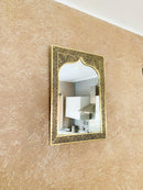 Handmade Moroccan Arch Brass Mirror Handmade Moroccan Arch Brass Mirror