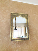 Handmade Moroccan Arch Brass Mirror Handmade Moroccan Arch Brass Mirror