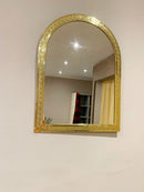 Gold Frame Mirror - Moroccan Brass Arch Gold Frame Mirror - Moroccan Brass Arch