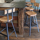 Set of 4 Bar Stools, Swiveling Scooped Seat Brewsters, Tractor Seat Industrial Bar Stool, Counter Stools - Great for commercial or home Set of 4 Bar Stools, Swiveling Scooped Seat Brewsters, Tractor Seat Industrial Bar Stool, Counter Stools - Great for commercial or home