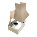 Unfinished Range Hood With Curved Front and Brass Strapping - 30", 36", 42", 48", 54" and 60" Widths Available Unfinished Range Hood With Curved Front and Brass Strapping - 30", 36", 42", 48", 54" and 60" Widths Available