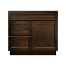 30 Inch Espresso Shaker Single Sink Bathroom Vanity with Drawers on the Left 30 Inch Espresso Shaker Single Sink Bathroom Vanity with Drawers on the Left