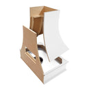 White Wood Range Hood With Angled Front and Walnut Band - 30", 36", 42", 48", 54" and 60" Widths Available White Wood Range Hood With Angled Front and Walnut Band - 30", 36", 42", 48", 54" and 60" Widths Available