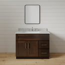 36 Inch Espresso Shaker Single Sink Bathroom Vanity with Drawers on the Right 36 Inch Espresso Shaker Single Sink Bathroom Vanity with Drawers on the Right