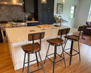 Set of 4 Bar Stools, Swiveling Scooped Seat Brewsters, Tractor Seat Industrial Bar Stool, Counter Stools - Great for commercial or home Set of 4 Bar Stools, Swiveling Scooped Seat Brewsters, Tractor Seat Industrial Bar Stool, Counter Stools - Great for commercial or home