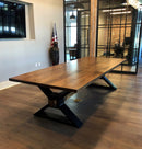 The Executive Conference Table, Solid Wood Conference Table, Industrial Table, Trestle Table, Metal and Reclaimed Wood Office Table, Modern The Executive Conference Table, Solid Wood Conference Table, Industrial Table, Trestle Table, Metal and Reclaimed Wood Office Table, Modern