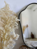 Black Frame Italian Mirror - Shield Brass Mirror Black Frame Italian Mirror - Shield Brass Mirror