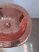 Copper Brass Sink - Oval Drop-In Engraved Bathroom Sink Copper Brass Sink - Oval Drop-In Engraved Bathroom Sink