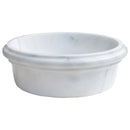 Carrara White Marble Natural Stone Waterfall Drop-in Sink Polished (D)17" (H)6" Carrara White Marble Natural Stone Waterfall Drop-in Sink Polished (D)17" (H)6"