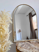 Silver  Brass Arch Mirror - Customizable Bathroom Mirror Silver  Brass Arch Mirror - Customizable Bathroom Mirror