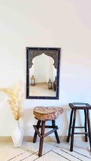 Handmade Moroccan Mirror - Engraved Yellow Frame Mirror Handmade Moroccan Mirror - Engraved Yellow Frame Mirror