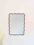 Silver Frame Wavy Mirrors - Aesthetic Luxurious Wall Mirror Silver Frame Wavy Mirrors - Aesthetic Luxurious Wall Mirror