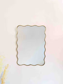 Silver Frame Wavy Mirrors - Aesthetic Luxurious Wall Mirror Silver Frame Wavy Mirrors - Aesthetic Luxurious Wall Mirror