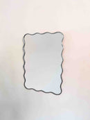 Silver Frame Wavy Mirrors - Aesthetic Luxurious Wall Mirror Silver Frame Wavy Mirrors - Aesthetic Luxurious Wall Mirror