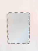 Silver Frame Wavy Mirrors - Aesthetic Luxurious Wall Mirror Silver Frame Wavy Mirrors - Aesthetic Luxurious Wall Mirror
