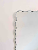 Silver Frame Wavy Mirrors - Aesthetic Luxurious Wall Mirror Silver Frame Wavy Mirrors - Aesthetic Luxurious Wall Mirror