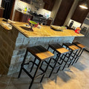 Square counter height bar stool -RIGHT PROPER - Industrial counter stools reclaimed wood - Kitchen island bar stools backless Danish modern Square counter height bar stool -RIGHT PROPER - Industrial counter stools reclaimed wood - Kitchen island bar stools backless Danish modern