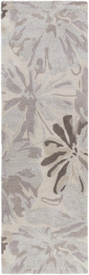 Ilfeld Athena Gray Floral Wool Rug Ilfeld Athena Gray Floral Wool Rug