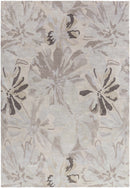 Ilfeld Athena Gray Floral Wool Rug Ilfeld Athena Gray Floral Wool Rug