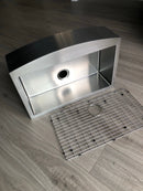 Zeek 33" Small Radius Apron Single Bowl Kitchen Sink ZH-AP33 Zeek 33" Small Radius Apron Single Bowl Kitchen Sink ZH-AP33