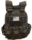 "BLACK RAMBO" LEVEL IV ARMORED VEST COMBO  (LIGHTWEIGHT LEVEL IV (2) 10x12 Front/Back Ceramic PE Plates)) "BLACK RAMBO" LEVEL IV ARMORED VEST COMBO  (LIGHTWEIGHT LEVEL IV (2) 10x12 Front/Back Ceramic PE Plates))