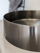 Zeek 14” Gunmetal Black Round Vessel Bathroom Sink Stainless Steel PVD Nano Tech Coating ZN-B144 Zeek 14” Gunmetal Black Round Vessel Bathroom Sink Stainless Steel PVD Nano Tech Coating ZN-B144