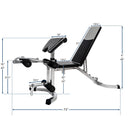 6+3 Positions Adjustable Weight Bench with Leg Extension - Olympic Utility Benches with Preacher Curl 6+3 Positions Adjustable Weight Bench with Leg Extension - Olympic Utility Benches with Preacher Curl