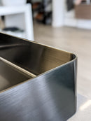 Zeek 18”x13” Gunmetal Black Rectangular Vessel Bathroom Sink Stainless Steel PVD Nano Tech Coating ZN-B183 Zeek 18”x13” Gunmetal Black Rectangular Vessel Bathroom Sink Stainless Steel PVD Nano Tech Coating ZN-B183