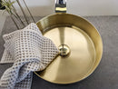 Zeek 14” Gold Round Vessel Bathroom Sink Stainless Steel PVD Nano Tech Coating ZN-G144 Zeek 14” Gold Round Vessel Bathroom Sink Stainless Steel PVD Nano Tech Coating ZN-G144
