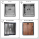 Zeek 15 x 17 Inch Undermount / Drop-In Workstation Sink for RV or Wet Bar 16G Stainless Steel ZH-1517 Zeek 15 x 17 Inch Undermount / Drop-In Workstation Sink for RV or Wet Bar 16G Stainless Steel ZH-1517