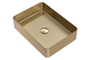 Zeek 18”x13” Gold Rectangular Vessel Bathroom Sink Stainless Steel PVD Nano Tech Coating ZN-G183 Zeek 18”x13” Gold Rectangular Vessel Bathroom Sink Stainless Steel PVD Nano Tech Coating ZN-G183