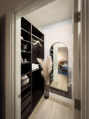 Zeek 64"x24" Black Metal Arched Wall Mirror, Thin Edge Full Length, Deep Set Mirror MB6424 Zeek 64"x24" Black Metal Arched Wall Mirror, Thin Edge Full Length, Deep Set Mirror MB6424