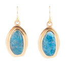 Impressions Blue Apatite Golden Drop Earrings Impressions Blue Apatite Golden Drop Earrings