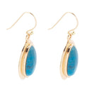 Impressions Blue Apatite Golden Drop Earrings Impressions Blue Apatite Golden Drop Earrings