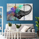 Colorful Elephant Splash Wall Art Colorful Elephant Splash Wall Art