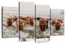 Winter Highland Cows Wall Art Winter Highland Cows Wall Art