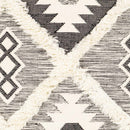 Jarales Cream/Black Tribal Tassel Wool Rug - Clearance Jarales Cream/Black Tribal Tassel Wool Rug - Clearance