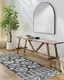 Kahraman Black & White Washable Rug Kahraman Black & White Washable Rug