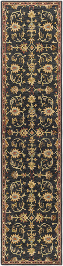 Kittredge Floral Black Wool Rug Kittredge Floral Black Wool Rug