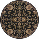 Kittredge Floral Black Wool Rug Kittredge Floral Black Wool Rug