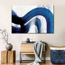 Blue Abstract Curves Wall Art Blue Abstract Curves Wall Art