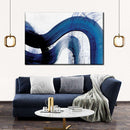 Blue Abstract Curves Wall Art Blue Abstract Curves Wall Art