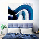Blue Abstract Curves Wall Art Blue Abstract Curves Wall Art