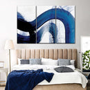 Blue Abstract Curves Wall Art Blue Abstract Curves Wall Art