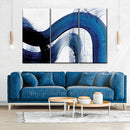 Blue Abstract Curves Wall Art Blue Abstract Curves Wall Art