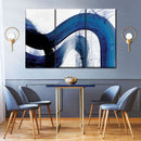 Blue Abstract Curves Wall Art Blue Abstract Curves Wall Art